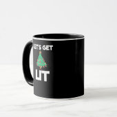 Let's Get Lit Christmas Tree Holiday Drinking マグカップ (正面左)