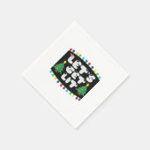 Let's Get Lit Christmas Tree Merry Funny Jokes Sat スタンダードカクテルナプキン (角)