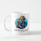 Let's Get Lit! Classic Cool Minimal コーヒーマグカップ (左)