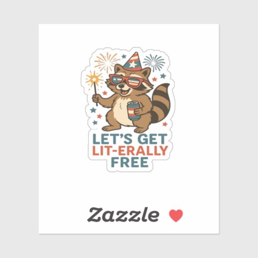 Let's Get Lit-erally Free Design - Fun Party Quote シール (シート)