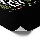 Let's Get Lit Funny Christmas Drinking Lights ポスター (角)