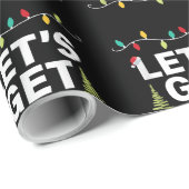Let's Get Lit Funny Christmas Lights Family Xmas P ラッピングペーパー (ロールコーナー)