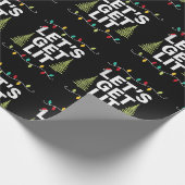 Let's Get Lit Funny Christmas Lights Family Xmas P ラッピングペーパー (角)