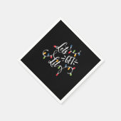 Let's Get Lit Funny Christmas Lights Xmas Maching  スタンダードカクテルナプキン (角)