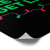 Lets Get Lit Funny Christmas Quote  ポスター (角)