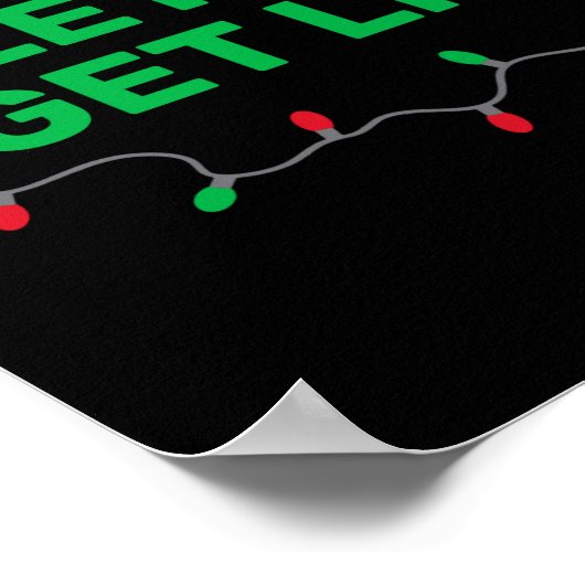 Lets Get Lit Funny Christmas Quote ポスター (角)