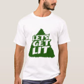 "Let's Get Lit" Funny Christmas Tree Holiday Party Tシャツ (正面)