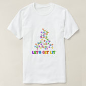 "Let's Get Lit" Funny Christmas Tree Lights Holida Tシャツ (デザイン正面)