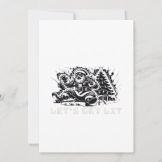 Let's Get Lit Funny Christmas Vibe Classic シーズンカード