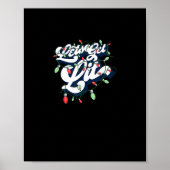 Let's Get Lit! Funny Drinking Christmas Light Grap ポスター (正面)