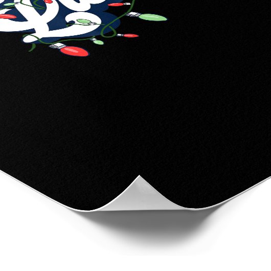 Let's Get Lit! Funny Drinking Christmas Light Grap ポスター (角)