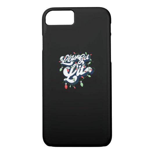 Let's Get Lit! Funny Drinking Christmas Light Grap Case-Mate iPhoneケース (裏面)