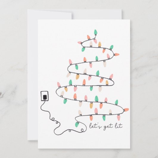 Lets Get Lit Quote Christmas シーズンカード (正面)