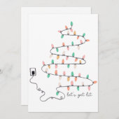 Lets Get Lit Quote Christmas シーズンカード (正面/裏面)