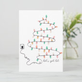 Lets Get Lit Quote Christmas シーズンカード (スタンド正面)