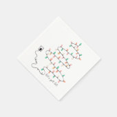 Lets Get Lit Quote Christmas スタンダードカクテルナプキン (角)