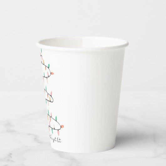 Lets Get Lit Quote Christmas 紙コップ (左)