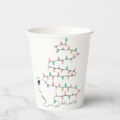 Lets Get Lit Quote Christmas 紙コップ (正面)