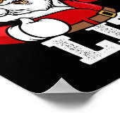 Let's Get Lit Santa Claus Drinking Beer Christmas  ポスター (角)