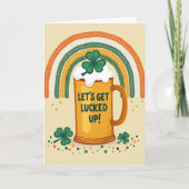 Lets Get Lucked Up St Patricks Card カード (正面)