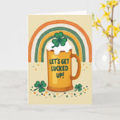 Lets Get Lucked Up St Patricks Card カード (黄色い花)