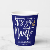 Let's Get Nauti | 海の上の独身最後の夜 紙コップ (正面)