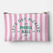 Let's Get Pickled Après Pickle Ball ピンクストライプ アクセサリーポーチ (裏面)