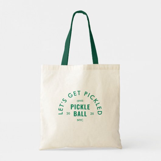 Let's Get Pickled Après Pickle Ball Green Handle トートバッグ (裏面)