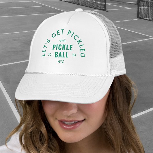 Let's Get Pickled Après Pickle Ball White キャップ