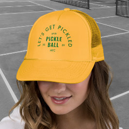 Let's Get Pickled Après Pickle Ball Yellow キャップ
