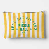 Let's Get Pickled Après Pickle Ball Yellow Stripe アクセサリーポーチ (裏面)