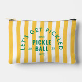 Let's Get Pickled Après Pickle Ball Yellow Stripe アクセサリーポーチ (正面)