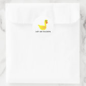 Let's get Quacking Duck Humor ラウンドシール (バッグ)