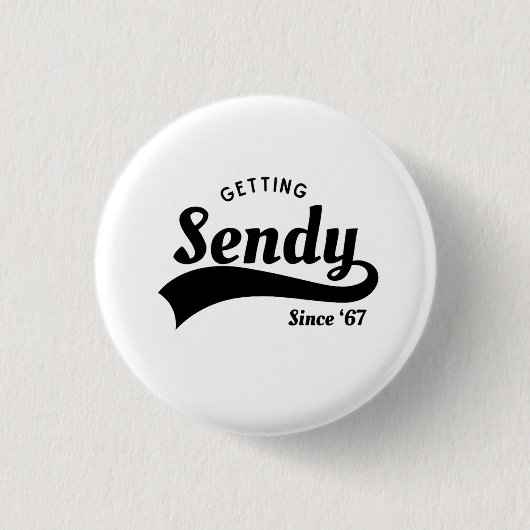 Let's Get Sendy Mason 67 Meme Vintage  缶バッジ (正面)