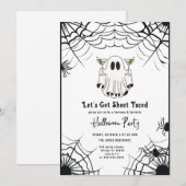 Let's Get Sheet Faced マーティン ハロウィンパーティ 招待状 (正面/裏面)