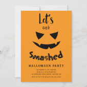 Let's Get Smashed Adult Halloween 招待状 (正面)