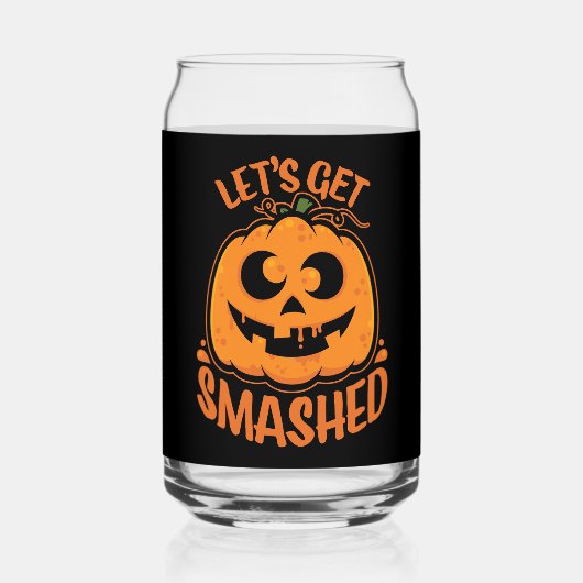 Let's Get Smashed Tipsy Halloween Jack-O’-Lantern ガラス缶 (裏面)