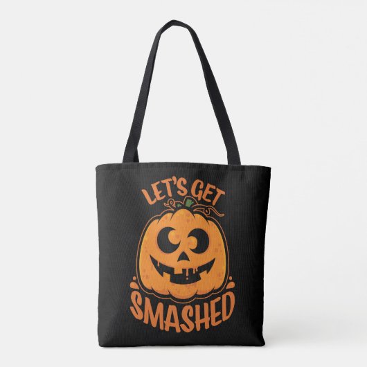 Let's Get Smashed Tipsy Halloween Jack-O’-Lantern トートバッグ (裏面)