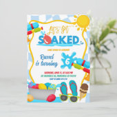 Let's Get Soaked Water Balloon Birthday party invi 招待状 (スタンド正面)