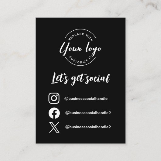 Let's get social media handles and website QR code 名刺 (正面)