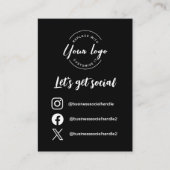 Let's get social media handles and website QR code 名刺 (正面)