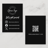 Let's get social media handles and website QR code 名刺 (正面/裏面)