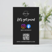 Let's Get Social Media website Custom logo QR code 招待状 (スタンド正面)
