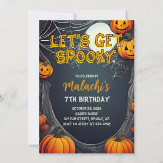 Let's Get Spooky Birthday 招待状