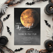Let's Get Spooky Full Moon & Bats Halloween Party 招待状