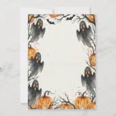 Let's Get Spooky Ghosts & Pumpkins Halloween Party 招待状 (裏面)