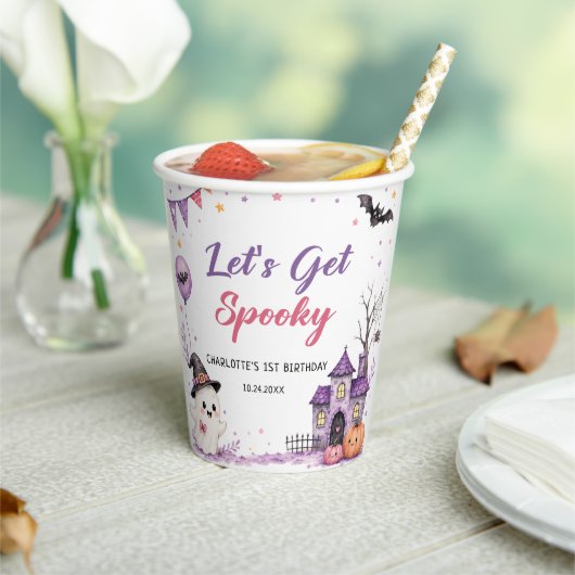 Let's Get Spooky Halloween Birthday Paper Cups 紙コップ (インサイチュ)
