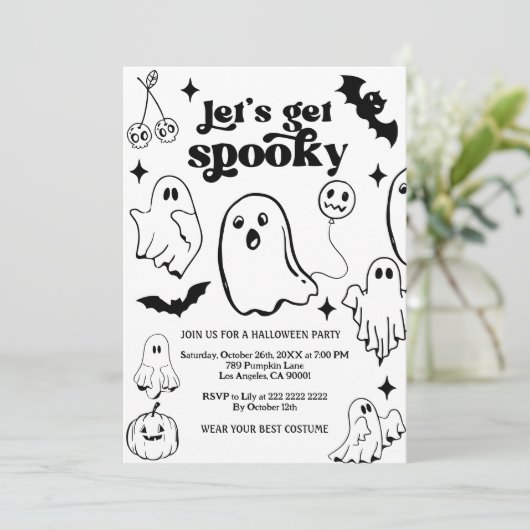 Let's Get Spooky,Halloween party 招待状 (スタンド正面)