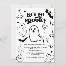  Let's Get Spooky,Halloween party 招待状