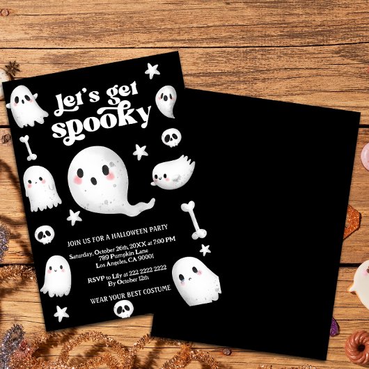 Let's Get Spooky,Halloween party 招待状